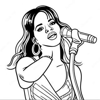 Kolorowanka Z Rihanna Spiewajaca Na Scenie 126160-59945