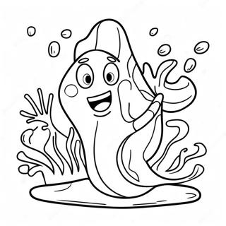 Kolorowanka Z Zabawny Postacia Wodorostow Z Kreskowki 126392-60131