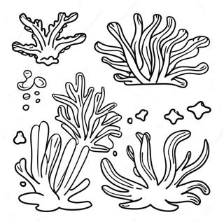 Kolorowanka Z Realistycznymi Wodorostami W Oceanie 126393-60136