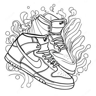 Kolorowanka Nike Dunks Z Graffiti 128200-61667