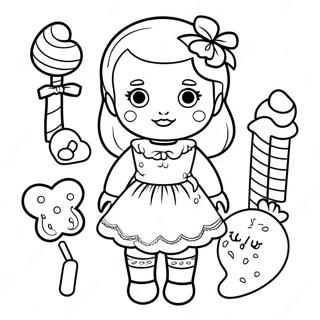 Kolorowanka Z Lalka Candylicious Z Slodkimi Smakolykami 128688-62034