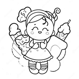 Kolorowanka Z Lalka Candylicious Z Slodkimi Smakolykami 128688-62035