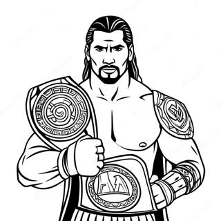 Roman Reigns Z Pasem Mistrza Kolorowanka 129429-62617