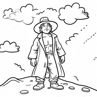 Kolorowanka Sandmana Otoczonego Chmurami 129970-63042