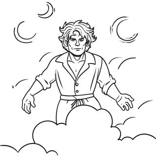 Kolorowanka Sandmana Otoczonego Chmurami 129970-63044