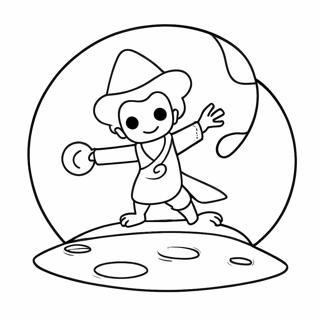 Kolorowanka Zabawnego Sandmana Z Ksiezycem 129971-63045