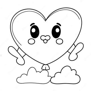 Slodka Kolorowanka Z Balonem W Ksztalcie Serca 130021-63077