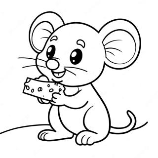 Urocza Mysz Z Serem Kolorowanka 130506-63455
