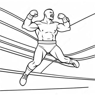 Kolorowanka Z Zapasnikiem Wwe Skaczacym Na Przeciwnika 130972 63816
