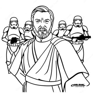 Strona Do Kolorowania Obi Wan Kenobi Z Klonami 131051 63881