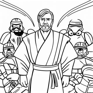 Strona Do Kolorowania Obi Wan Kenobi Z Klonami 131051 63884