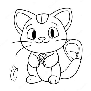 Kolorowanka Z Meowthem Z Moneta Na Glowie 131205-63996