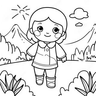 Kolorowanka Z Przygodowa Duza Siostra Odkrywajaca Nature 131307 64076
