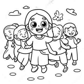 Szczesliwe Dzieci Z Jezusem Kolorowanka 131332-64091