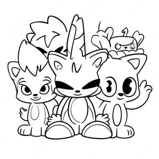 Uroczy Kremowy Sonik Z Przyjaciolmi Kolorowanka 131383-64131