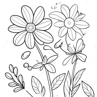 Piekna Kolorowanka Z Dzikimi Kwiatami 131412 64162