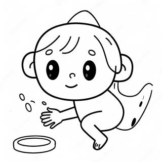 Kolorowanka Zabawnego Mycia Rak 131615-64309