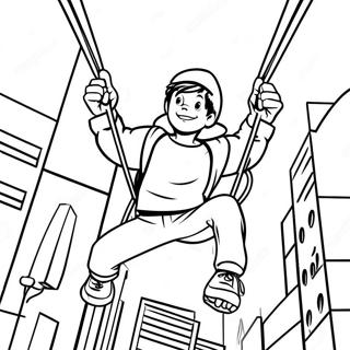 Kolorowanka Tom Holland Hustajacego Sie Przez Miasto 132080-64679