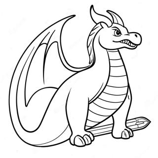 Draken Z Mieczem Kolorowanka 132129-64715