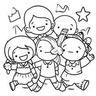 Kolorowanka Z Roznorodnymi Dziecmi Wspolpracujacymi 132360-64891