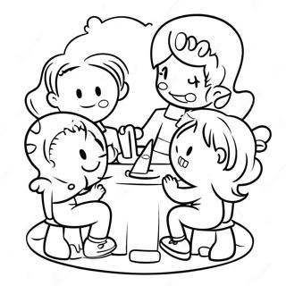 Kolorowanka Z Szczesliwymi Przyjaciolmi Pracujacymi Razem 132362-64899