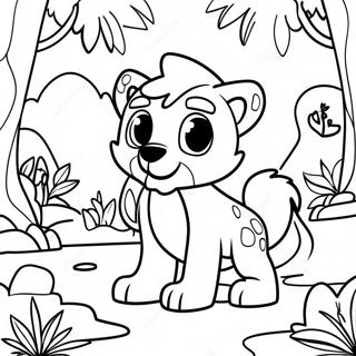 Scena Dzungli Animal Jam Kolorowanka 132902-65324