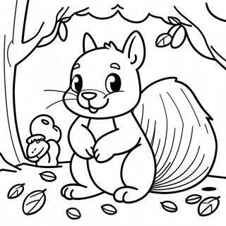Przyjazna Wiewiorka Zbierajaca Zoledzie Kolorowanka 133134 65499