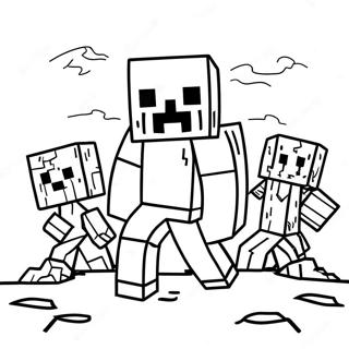 Minecraft Zombie Kolorowanki