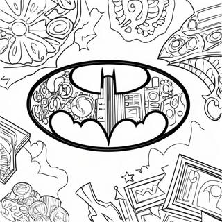 Kolorowanka Vintage Logo Batmana 133313 65629