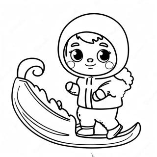 Uroczy Eskimos Z Saniami Kolorowanka 133416-65717