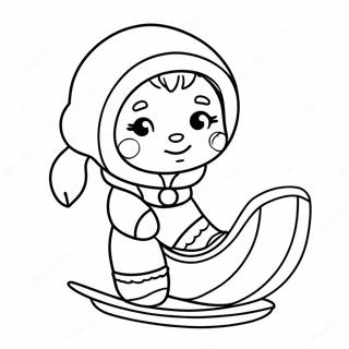 Uroczy Eskimos Z Saniami Kolorowanka 133416-65718