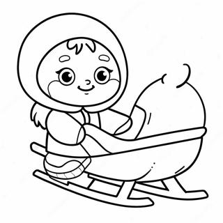 Uroczy Eskimos Z Saniami Kolorowanka 133416-65719