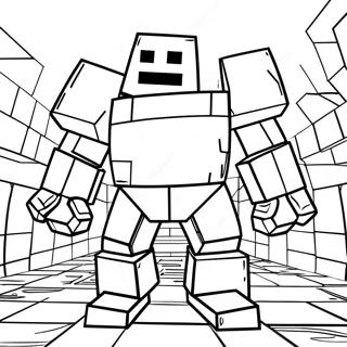 Żelazny Golem Minecraft Kolorowanki