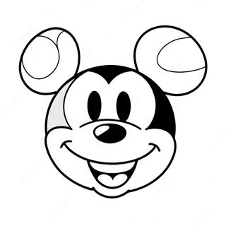 Usmiechnieta Twarz Myszki Miki Kolorowanka 133621 65869