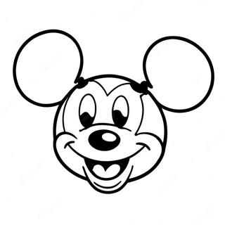 Usmiechnieta Twarz Myszki Miki Kolorowanka 133621 65870