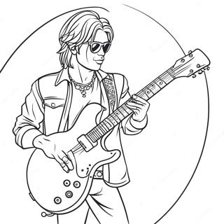 Strona Do Kolorowania Z Fajnym Rockstarem Z Gitara 133906-66089