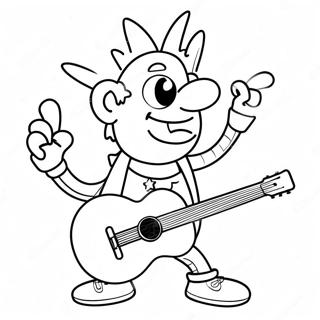 Strona Do Kolorowania Z Fajnym Rockstarem Z Gitara 133906-66090