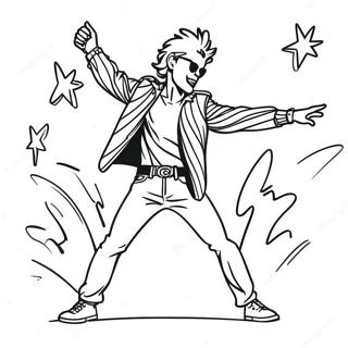 Strona Do Kolorowania Z Energetycznym Rockstarem Tanczacym 133908-66098