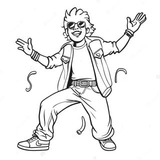 Strona Do Kolorowania Z Energetycznym Rockstarem Tanczacym 133908-66099