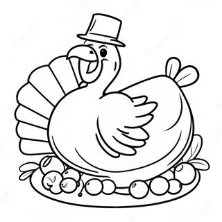 Kolorowanka Szczesliwego Upieczonego Indyczka 134165 66300