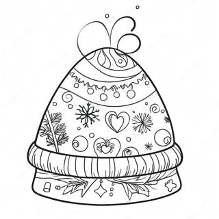 Kolorowanka Z Festywna Czapka Swiateczna 134213-66325