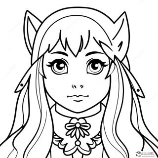 Kolorowanka Z Tajemnicza Dziewczyna Wilkiem Anime 134241-66359