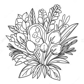 Kolorowanka Z Kolorowym Bukietem Ziol 134494 66550