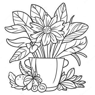 Kolorowanka Z Kolorowym Bukietem Ziol 134494 66551