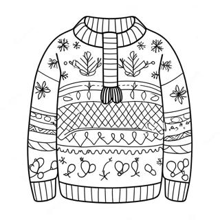 Przytulny Zimowy Sweter Kolorowanka 135776-67545