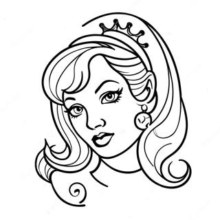 Kolorowanka W Stylu Retro Tatuazu Pin Up 135803-67569