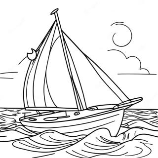 Kolorowa Zaglowka Na Oceanie Kolorowanka 135828-67586