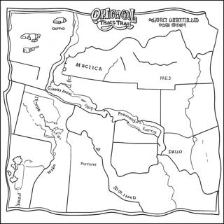 Kolorowanka Mapa Szlaku Oregon 135881 67637