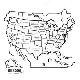 Kolorowanka Mapa Szlaku Oregon 135881 67638