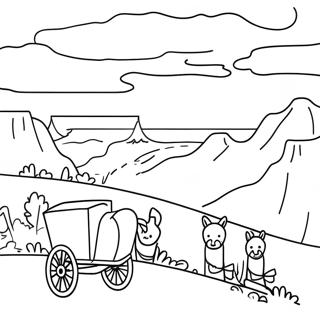 Kolorowanka Mapa Szlaku Oregon 135881 67640